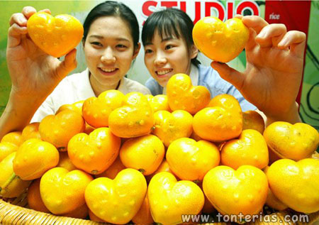 Limones con forma de corazón